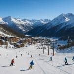Isola 2000 forfait ski dans les Alpes avec vue sur les pistes enneigées
